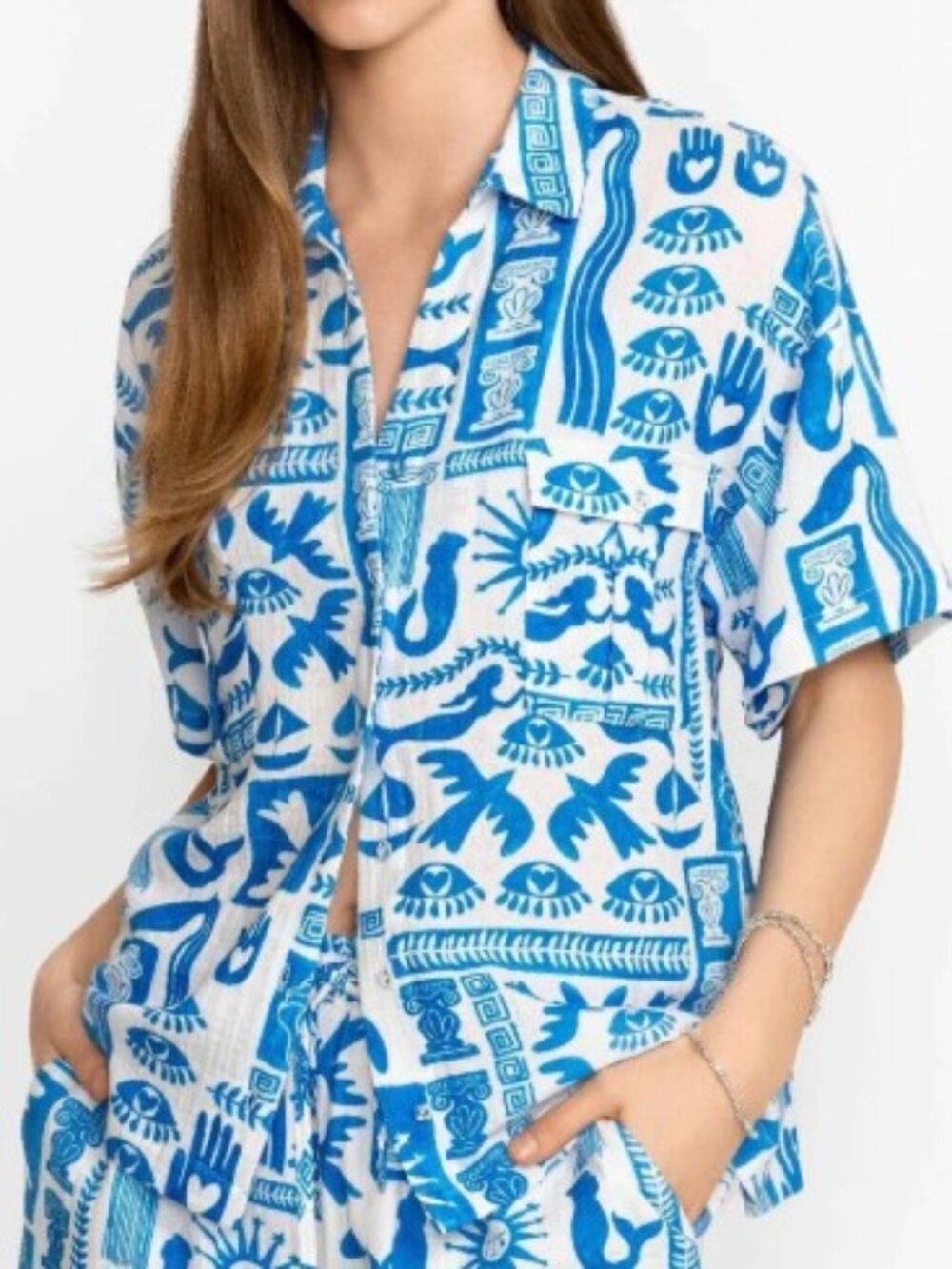 NWT Johnny Was Acantha Organic Cotton Camp Shirt